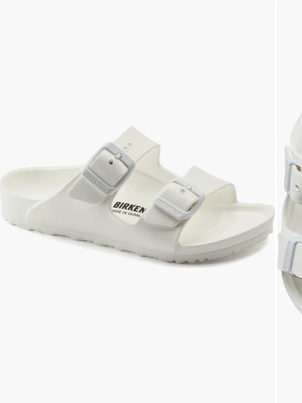 Birkenstock Kids White Two-Buckle EVA Slide Sandal